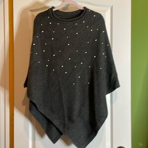 Pearl Poncho.Gray  O/S